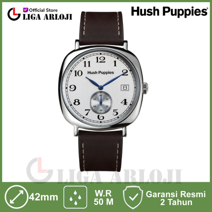 ✅Ori Hush Puppies Hp 3858M.2522 - Jam Tangan Pria - Black Leather Diskon