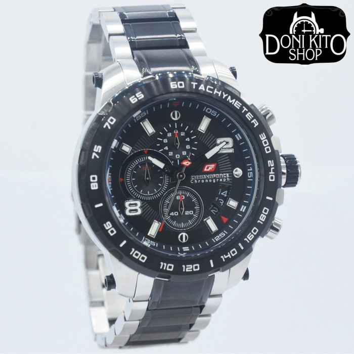 ✅Original Jam Tangan Pria Original Chronoforce 5215 Silver Black Garansi Resmi Diskon