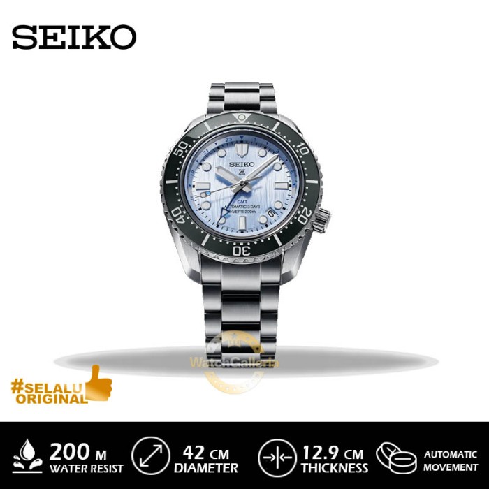 ✅Ori Jam Tangan Seiko Prospex Spb385J1 Gmt Glacier Ice Blue Original Berkualitas
