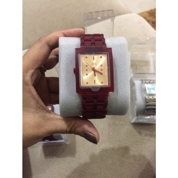 ✅Baru Jam Swatch Merah Original Bisa Sameday