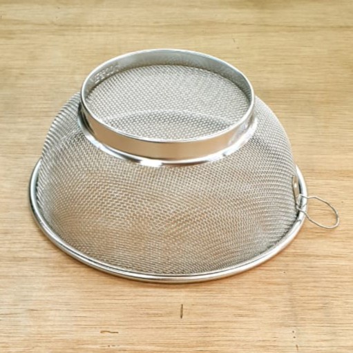 Saringgan Tirisan Strainer Bulat Stainless Steel 304/ Strainer 18X7Cm