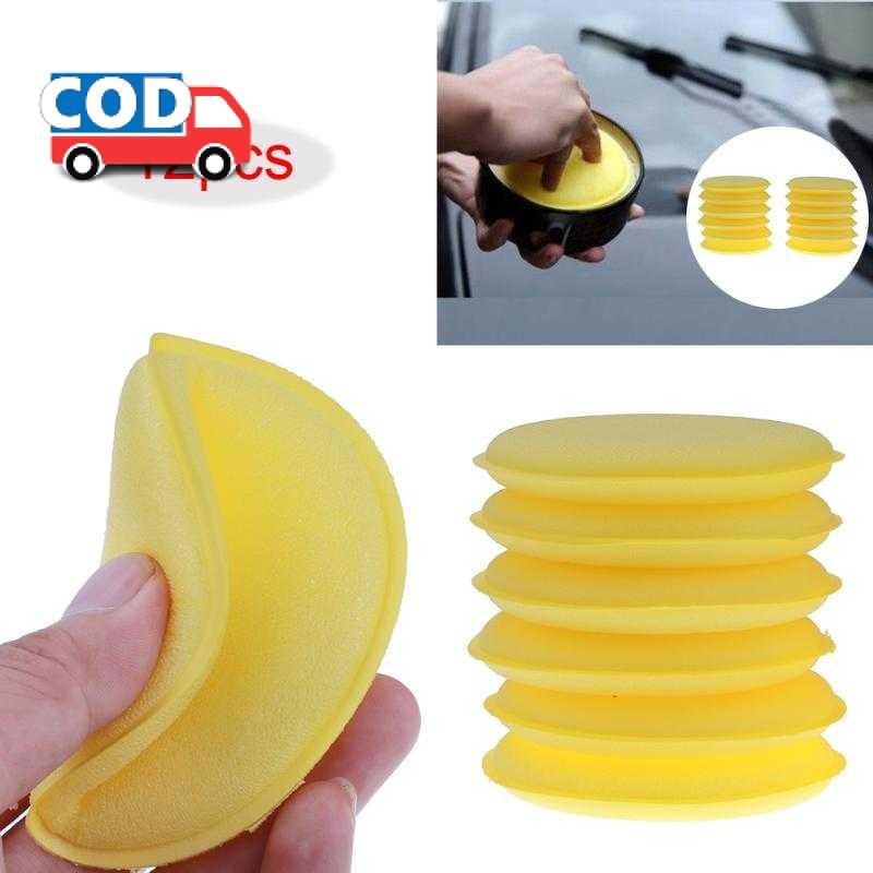 Busa Poles Mobil 12PCS Wax Body Motor Kendaraan Pad Sepon Lembut
