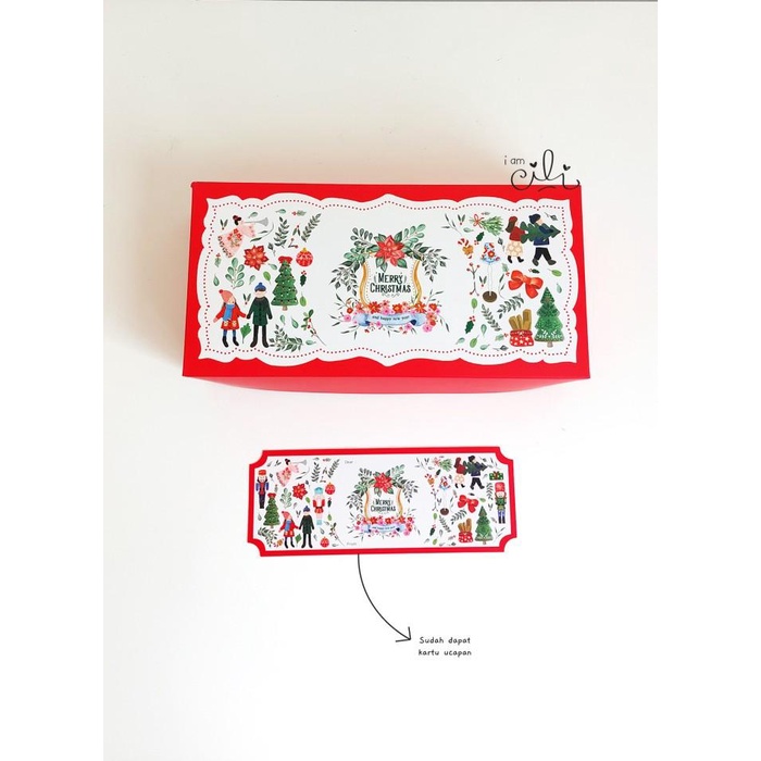 

(Box Nara) Box Bogul / 2 Toples 250Gr Bulat Natal Christmas (Isi 10) 035