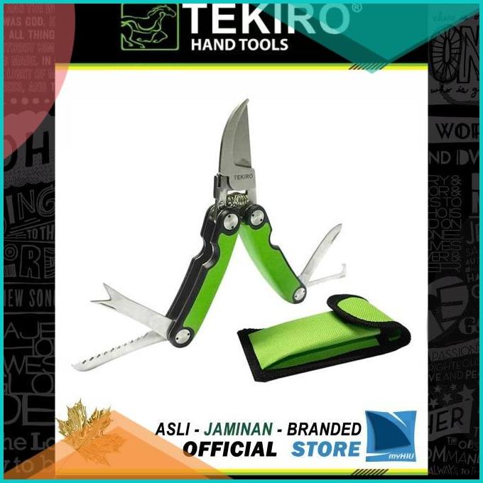 

Gunting 6 Fungsi Stainless Steel Lipat Simpan Kantong MacGyver TEKIRO