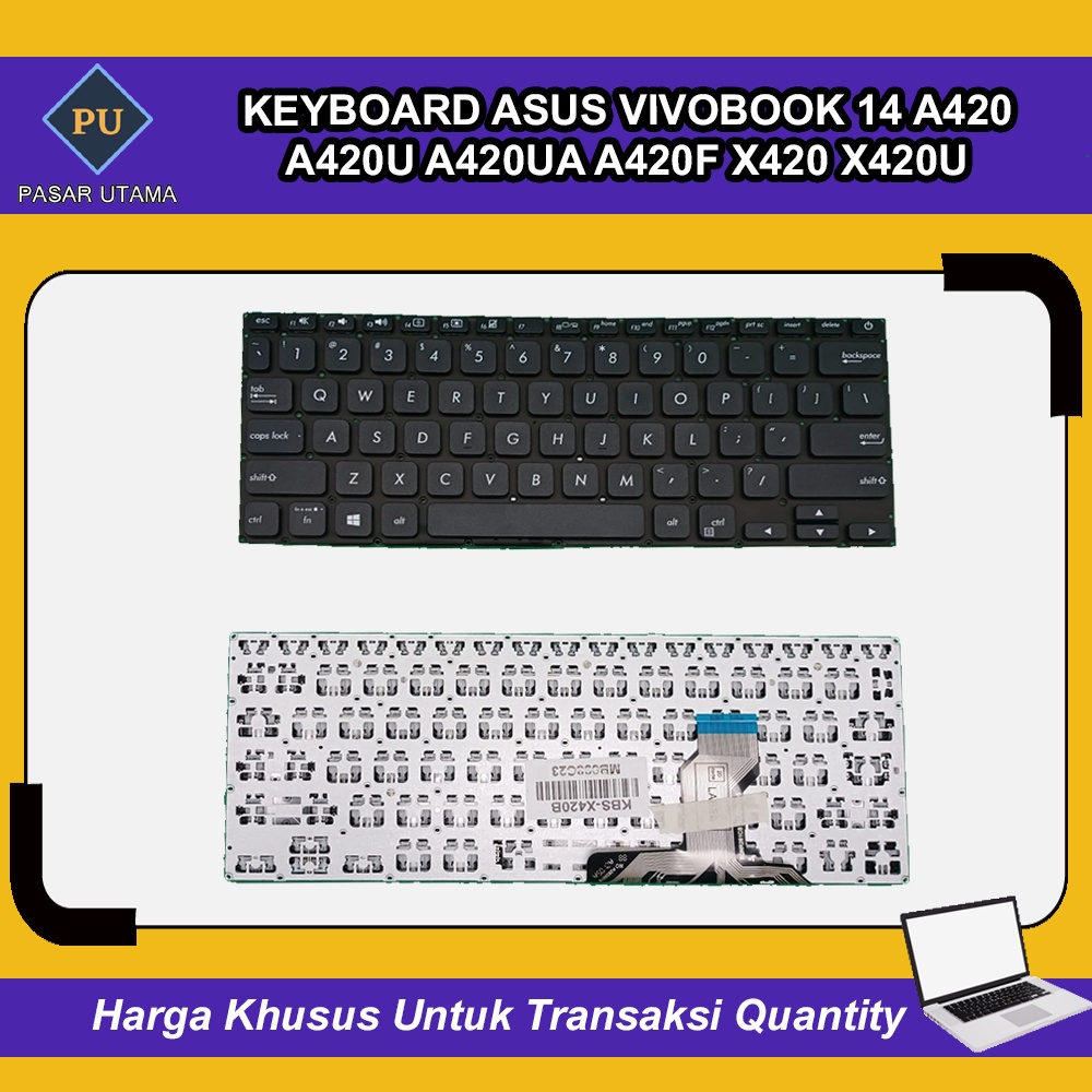 Keyboard Laptop Asus Vivobook 14 A420 A420u A420ua A420f X420 X420u X420ua