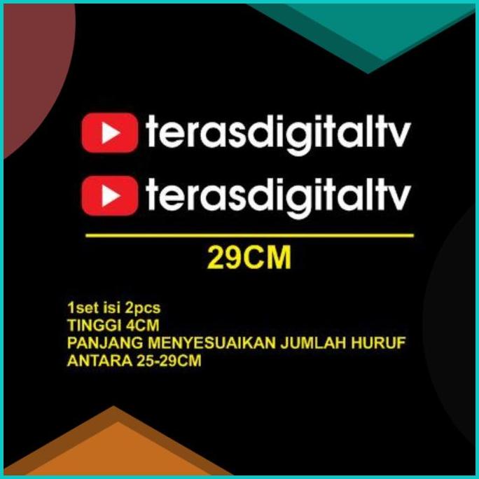 

Custom Cutting Sticker Channel Youtube 29cm 2pcs 20JVLZ3 last stok 30