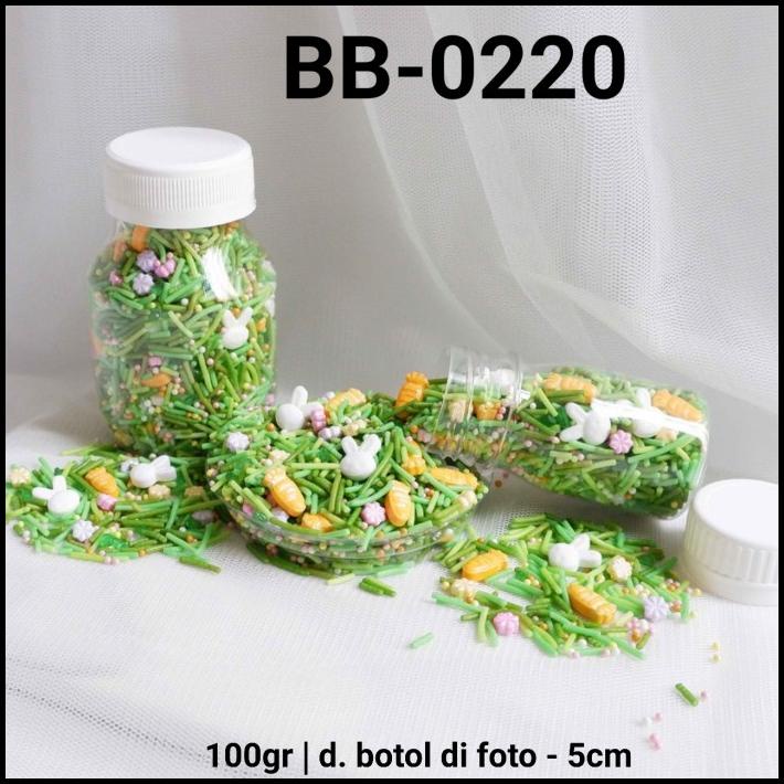 

DISKON BB-0220 SPRINKLES SPRINKLE SPRINGKEL 100GR 100GRAM BUNNY RUMPUT WORTEL !!