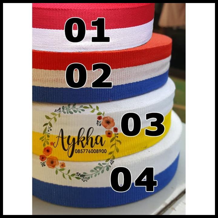 

TERMURAH PITA TALI MEDALI PIAGAM PIALA 3CM 3 STRIP & 2 STRIP GARIS PER ROLL !!!!