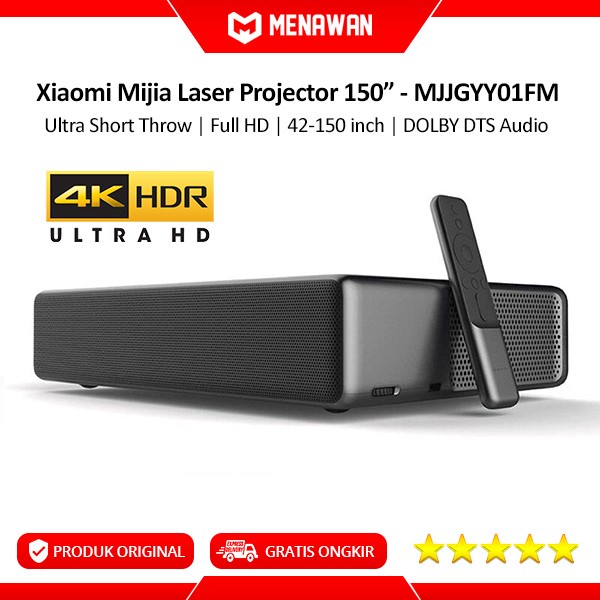 Hawas Xiaomi Mi Laser Projector Tv 4K 150" Wemax Proyektor Ultra Short Throw