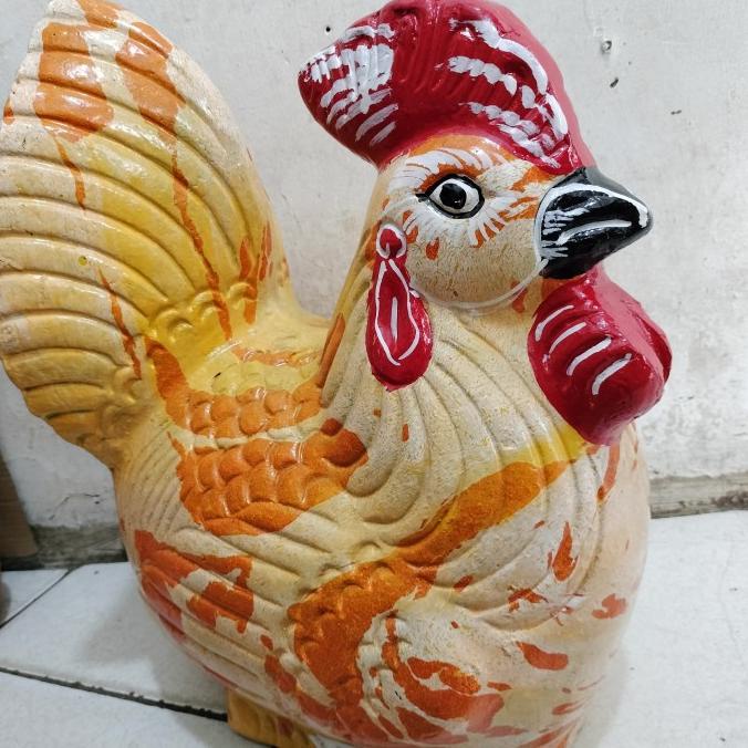 celengan ayam jumbo dari tanah liat
