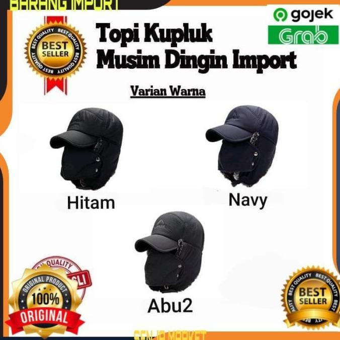 Topi Kupluk Musim Dingin Winter Hat Salju Outdoor Pria Wanita Cowok