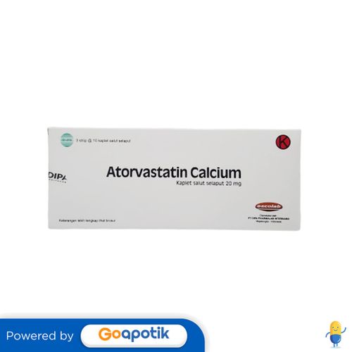 ATORVASTATIN CALCIUM DIPA 20 MG BOX 30 KAPLET