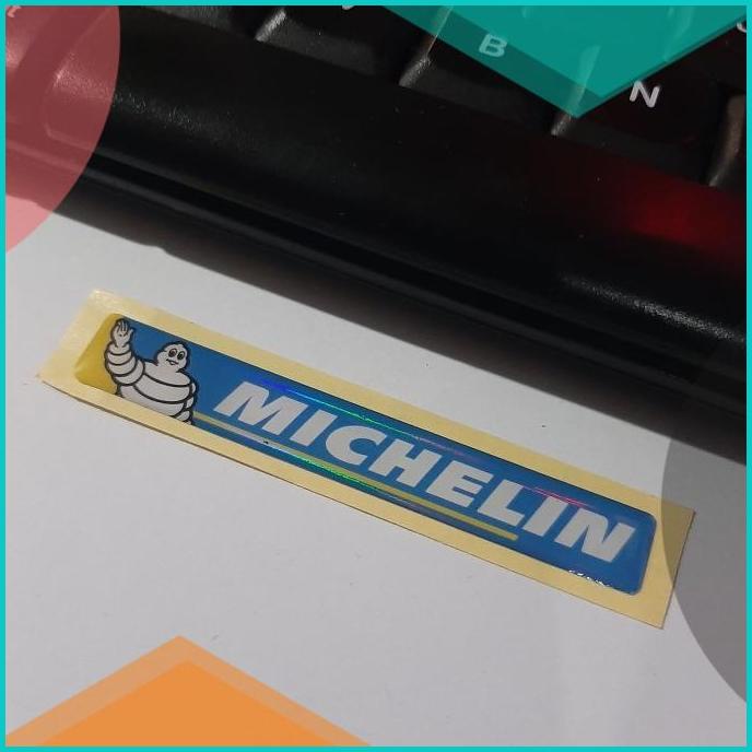 

Sticker Timbul Resin Michelin Panjang Stiker Logo Lycal 3D Kecil Satu