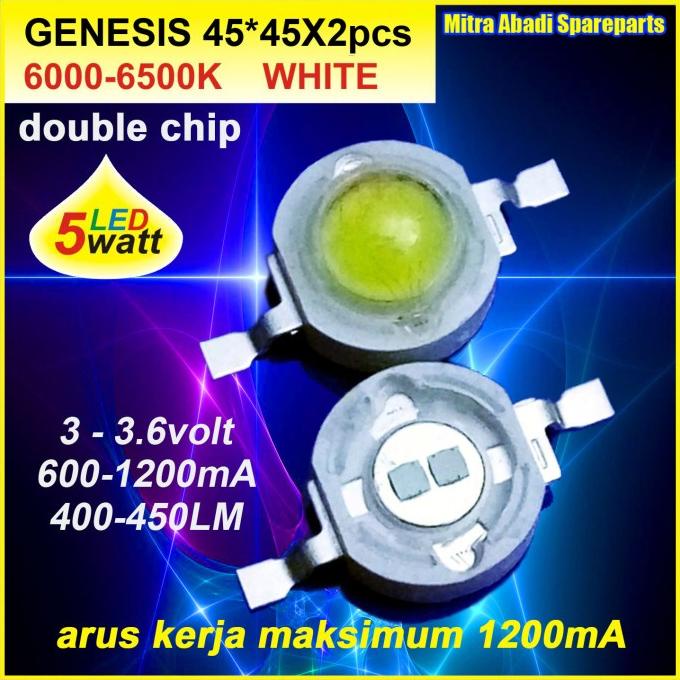 HPL 5W/High Power LED 5 Watt 2/Double Chip Genesis White