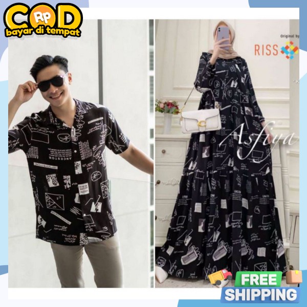 Pasangan Satu Pasang Kapel Cople Baju Gams Couple Ghamus Copel Games Kopel Gamis Kapelan Keluarga Le