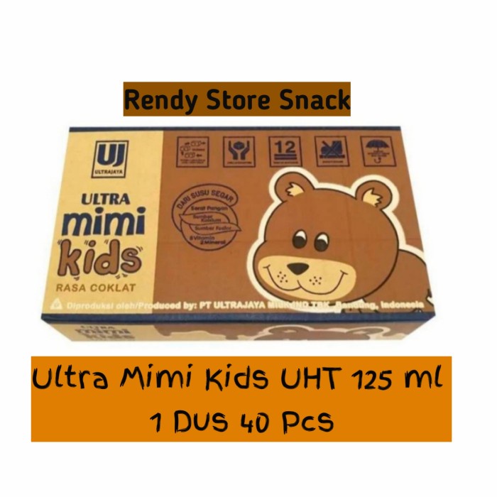 

Ultra Mimi Kids Uht Coklat ( 1 Dus 40Pcs) - Susu Ultra Mimi Coklat