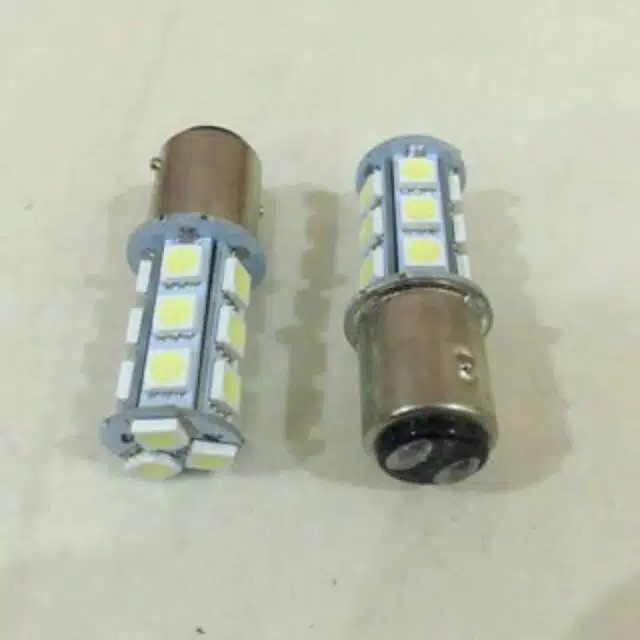 LAMPU LED STOP REM BAYONET KAKI 2 KEDIP STROBO 12 VOLT MOBIL MOTOR
