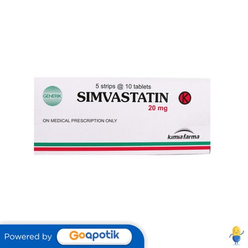 SIMVASTATIN 20 MG KIMIA FARMA BOX 50 TABLET