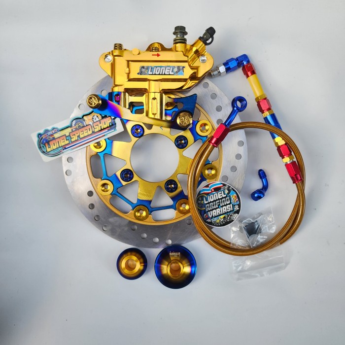 Paket kaliper breket baut piringan cakram twotone beat vario scoopy murmer