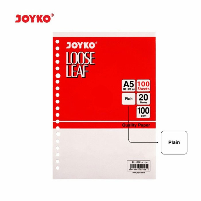 

JOYKO LOOSE LEAF A5 100PL ISI 100 LEMBAR