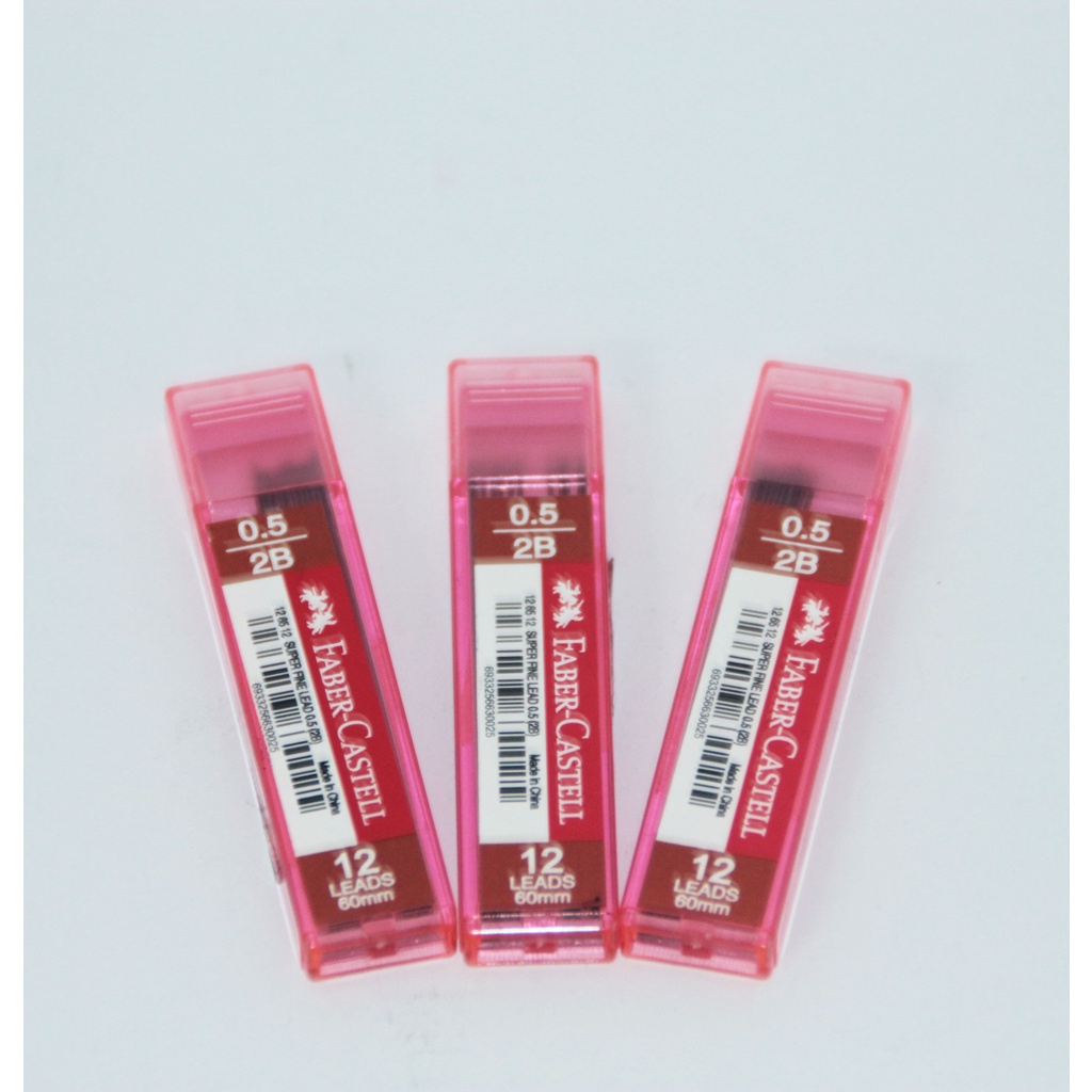 

ISI PENSIL MEKANIK FABER CASTELL 12651228 0,5MM 2B WADAH PINK