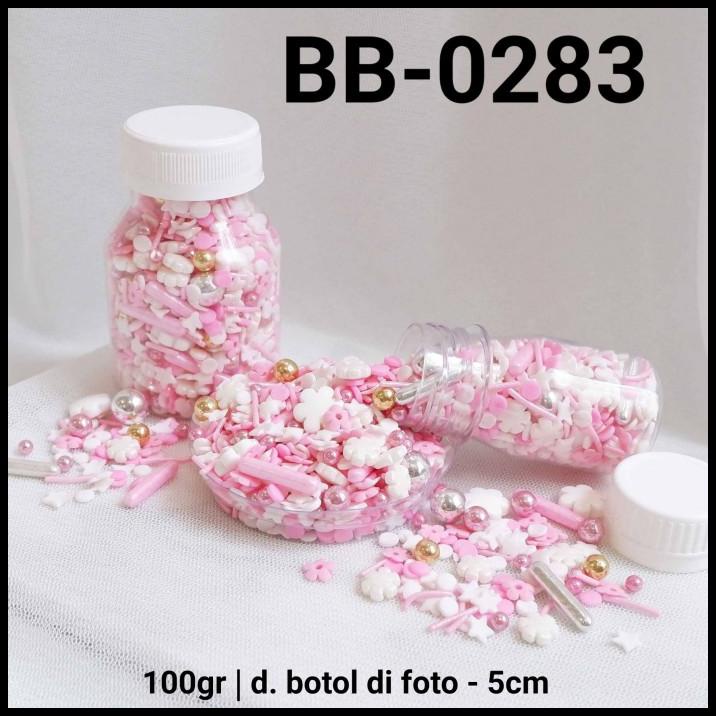 

HOT DEAL BB-0283 SPRINKLES SPRINKLE SPRINGKEL 100GR BUNGA PUTIH PINK !!!!!!!