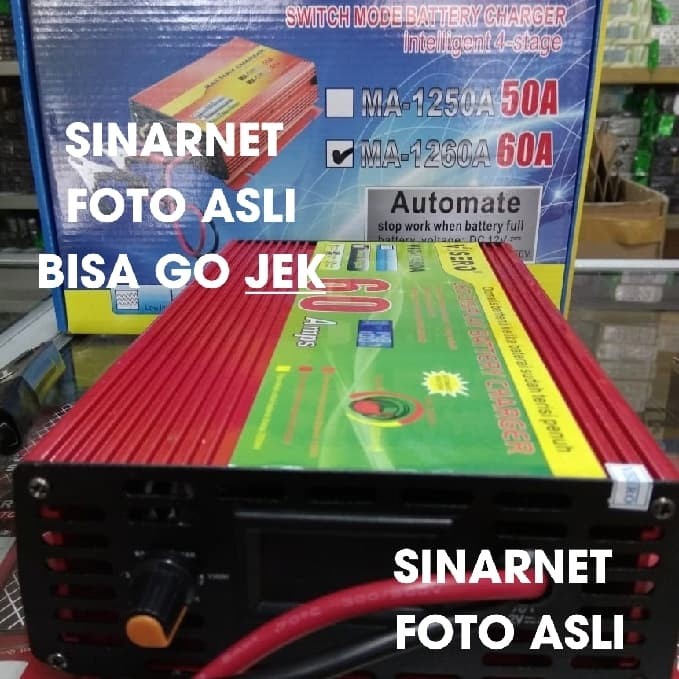 ✅New Visero Charger Aki / Cas Aki 12V 60A Otomatis Limited
