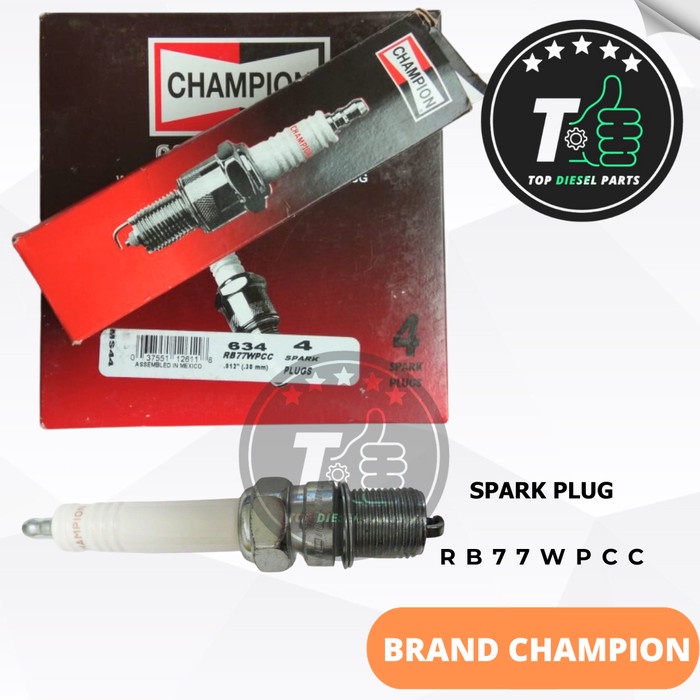 ✨Original Spark Plug Rb77Wpcc Original Busi Iridium Champion Rb 77 Wpcc Diskon