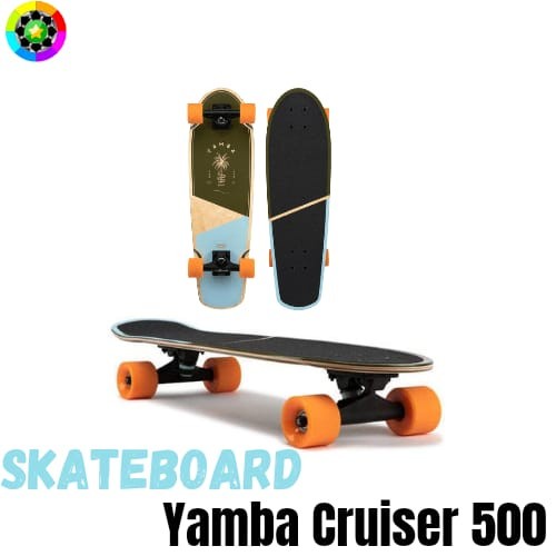 ✨Ori Skateboard Anak Oxelo Yamba Cruiser 500 Kayu Maple Original Palm Khaki Terbaru