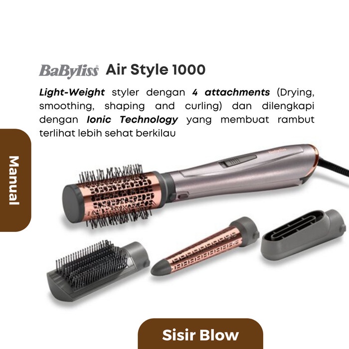 ✨New Babyliss Air Style 1000W Hot Air Styler 2136U Pengering Rambut Terbaru