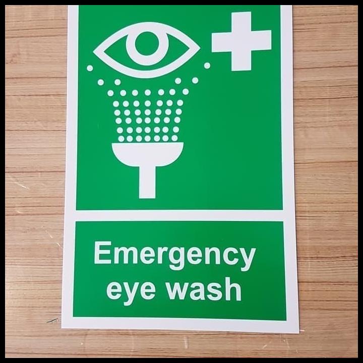 

DISKON SIGN LABEL STICKER EYE WASH 30X20CM K3 RAMBU STIKER LARANGAN EYES WASH