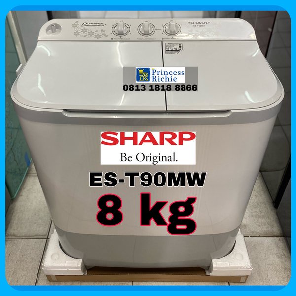 Mesin cuci Sharp 8kg ES T 90 MW