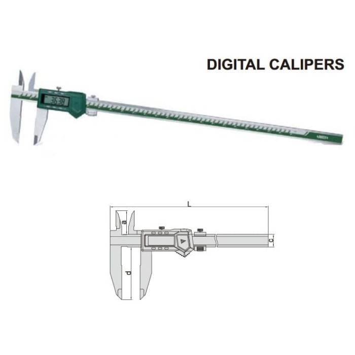 ✅Original Digital Caliper Jaw Length 150Mm 0-1000Mm/0-40 Insize 1135-1002 Berkualitas