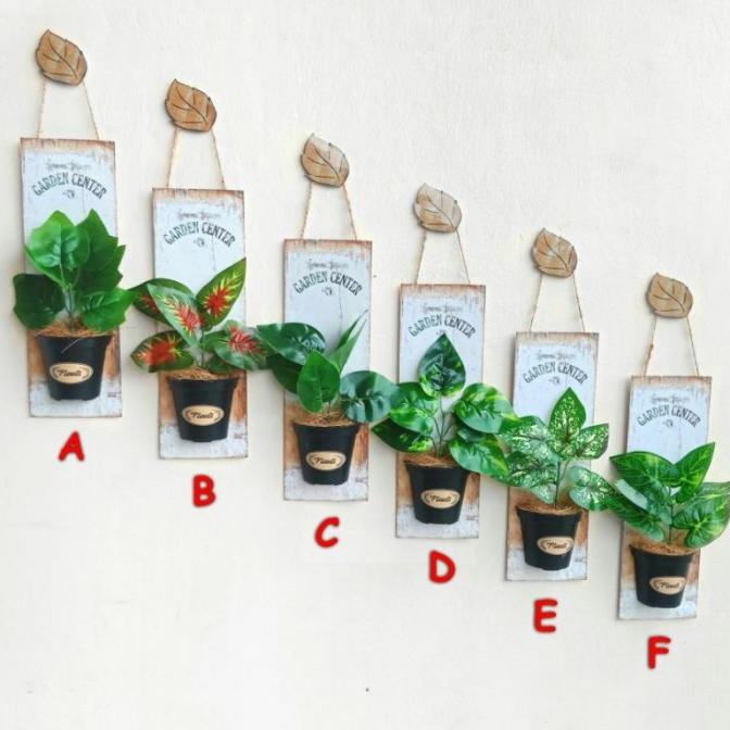Hiasan Dinding Tanaman Artificial Rak Pot 3d Vertical Garden Unik 3pcs