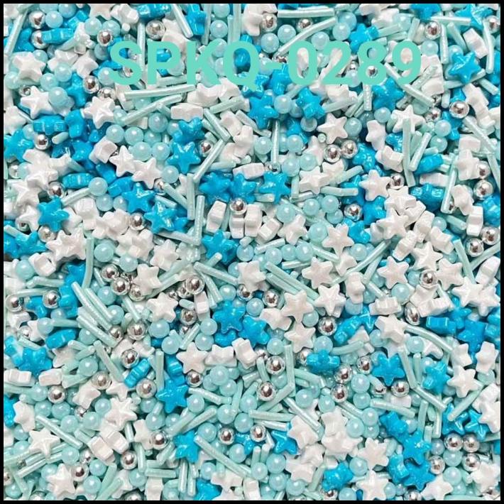 

BEST DEAL SPKQ-0289 SPRINKLES SPRINKLE SPRINGKEL 250GR BINTANG BIRU PUTIH !!!!!!!