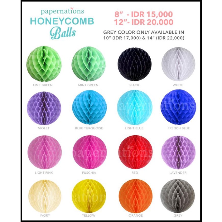 

GRATIS ONGKIR HONEYCOMB BALLS 12" !!!!