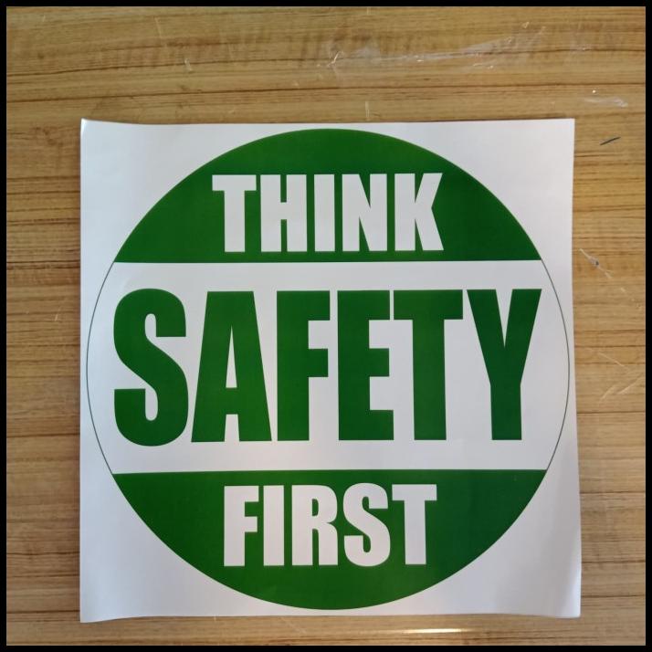 

TERBARU STIKER K3 RAMBU SAFETY UK 20X20CM THINK SAFETY FIRST !!!!!!