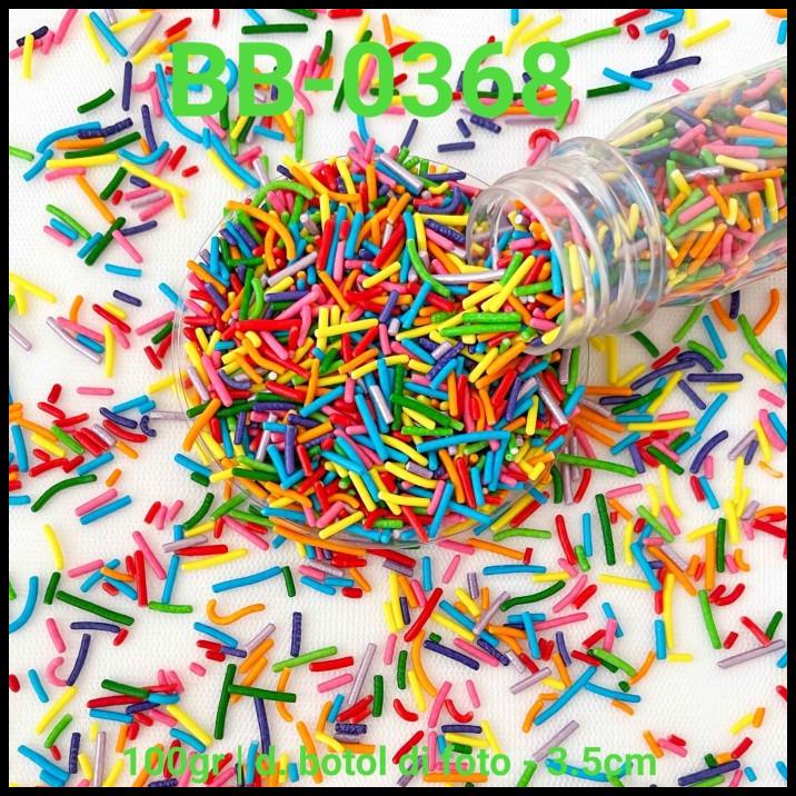 

GRATIS ONGKIR BB-0368 SPRINKLES SPRINKLE SPRINKEL 100GR GRAM MESES CONFETTI RAINBOW !!