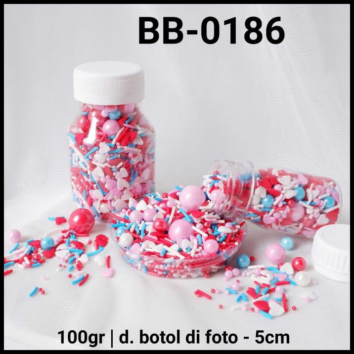 

GRATIS ONGKIR BB-0186 SPRINKLES SPRINKLE SPRINGKEL 100GR 100GRAM MIX MERAH PINK BIRU !!!!