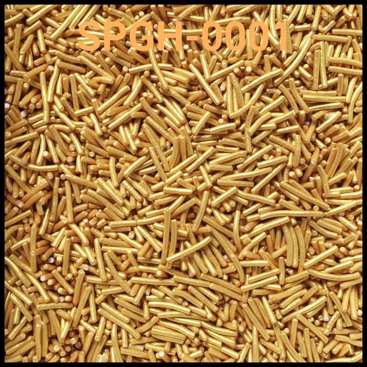 

TERBARU SPGH-0001 SPRINKLES SPRINKLE SPRINKEL 500GR MESES GOLD EMAS !!!
