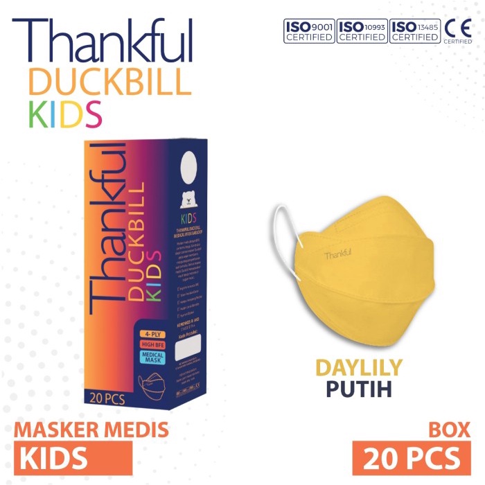 Erin Mi- Masker Anak Thankful Duckbill - Thankful Duckbill Kids - 4Ply 20 Pcs