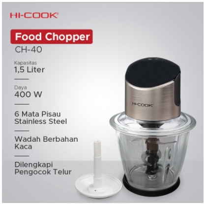 BLENDER ELEKTRIK PENGGILING DAGING / FOOD CHOPPER HI-COOK CH-40