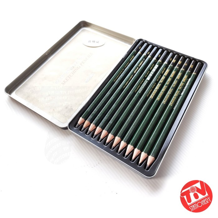 

Promo Pensil Sketsa Deli Sketch / Drawing Pencil Set 12 (3H-9B) +Metal Box