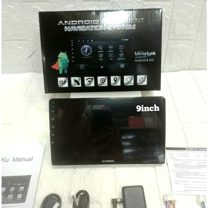 head unit android carman 9 inch ram 2/32gb