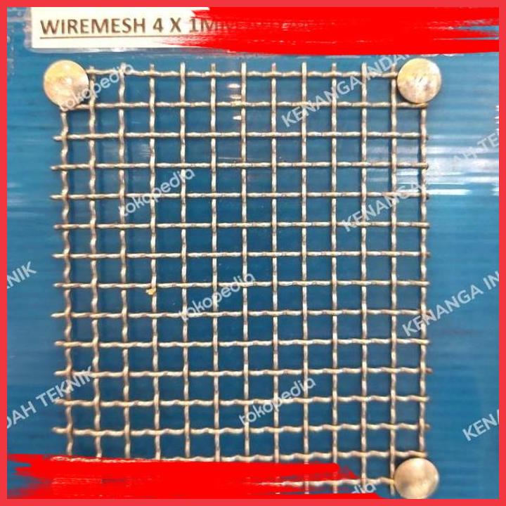 

(KENA) KAWAT WIREMESH STAINLESS SS304 4 X 2MM X 1METER ( ANYAMAN CACING )