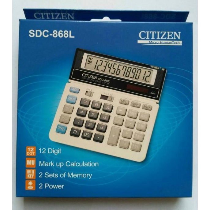 

Citizen SDC868L Calculator / Kalkulator SDC868 L *ORI*