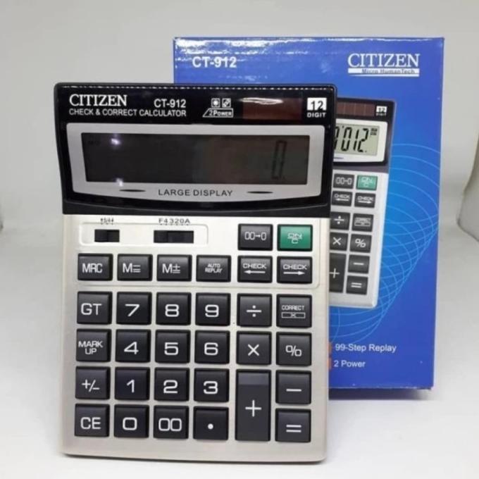 

Kalkulator CITIZEN CT-912 Calculator Check Correct Cek Ulang CT912