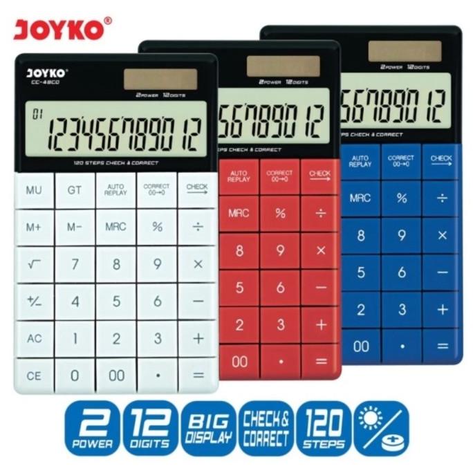 

JOYKO CC48 CO CHECK CORRECT CALCULATOR - Kalkulator Meja Color CC 48CO