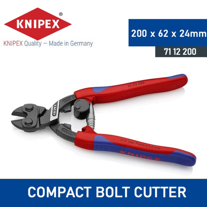 [Original] Tang Bolt Cutter 71 12 200 Knipex Tang Potong Baut Knipex Tools Limited