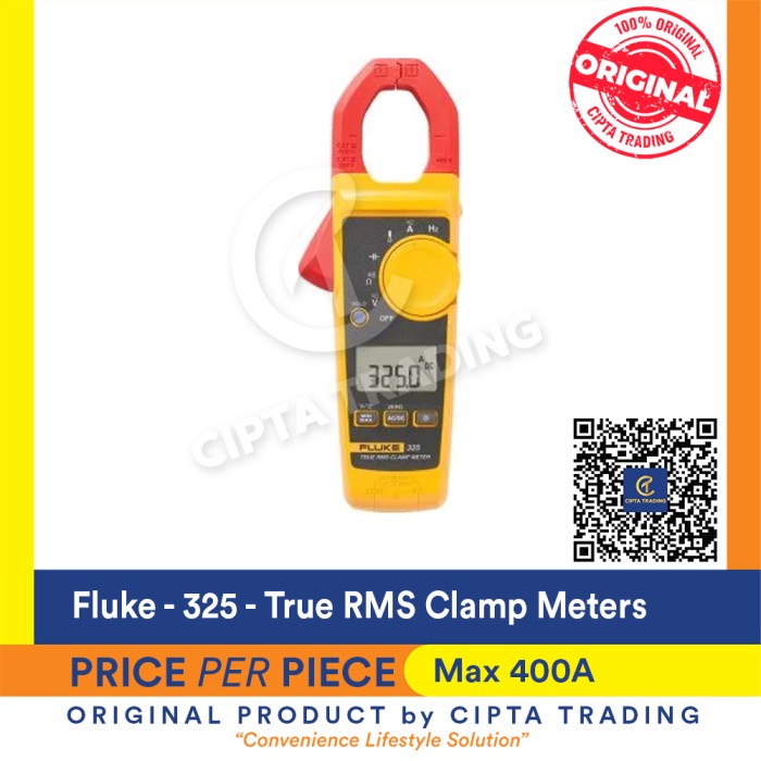 [Original] Clamp Meter - Fluke - Fluke 325 True-Rms Clamp Meter Berkualitas